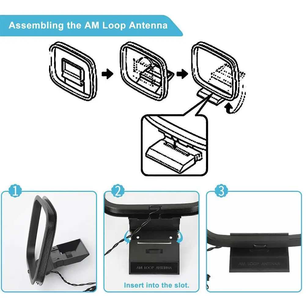 FM/AM Loop Antenna – Universal for Sony, Sharp & Hi-Fi Systems