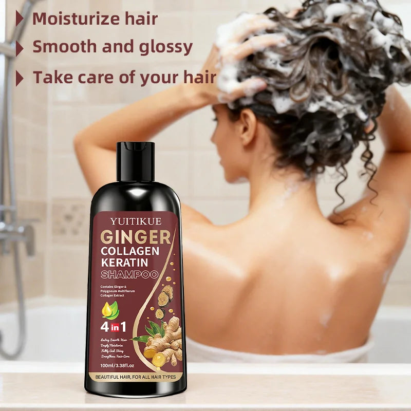 YUITIKUE Ginger Collagen Shampoo – Smooth & Glossy Hair