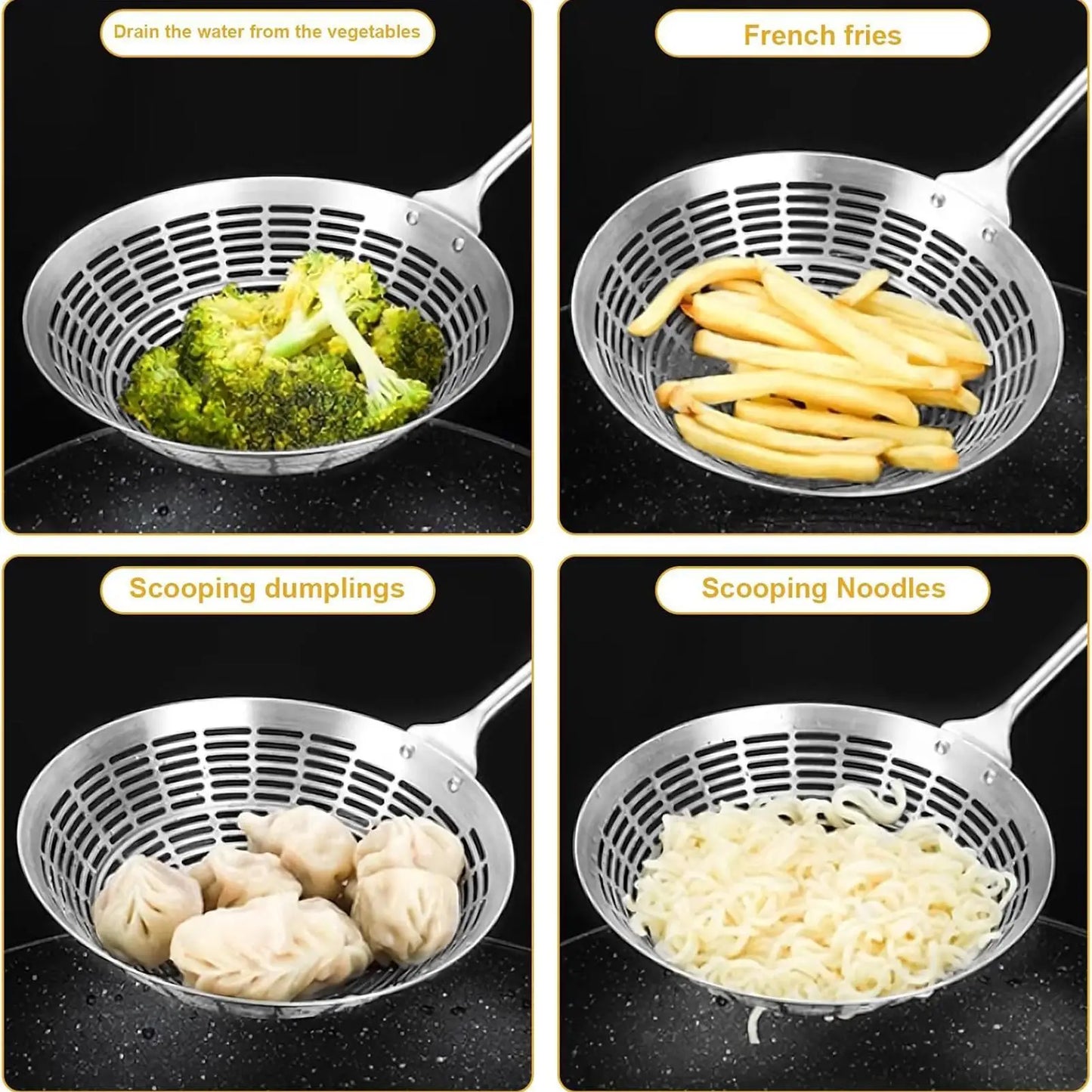 Stainless Steel Spider Strainer Skimmer Spoon | Fryer & Pasta