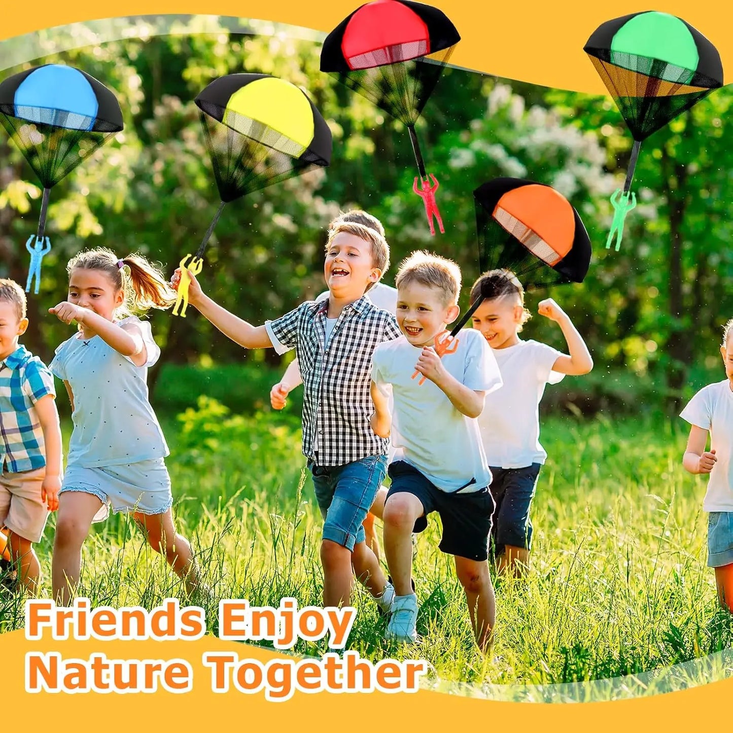 4-Pack Mini Parachute Toy Set for Kids – Outdoor Beach Fun
