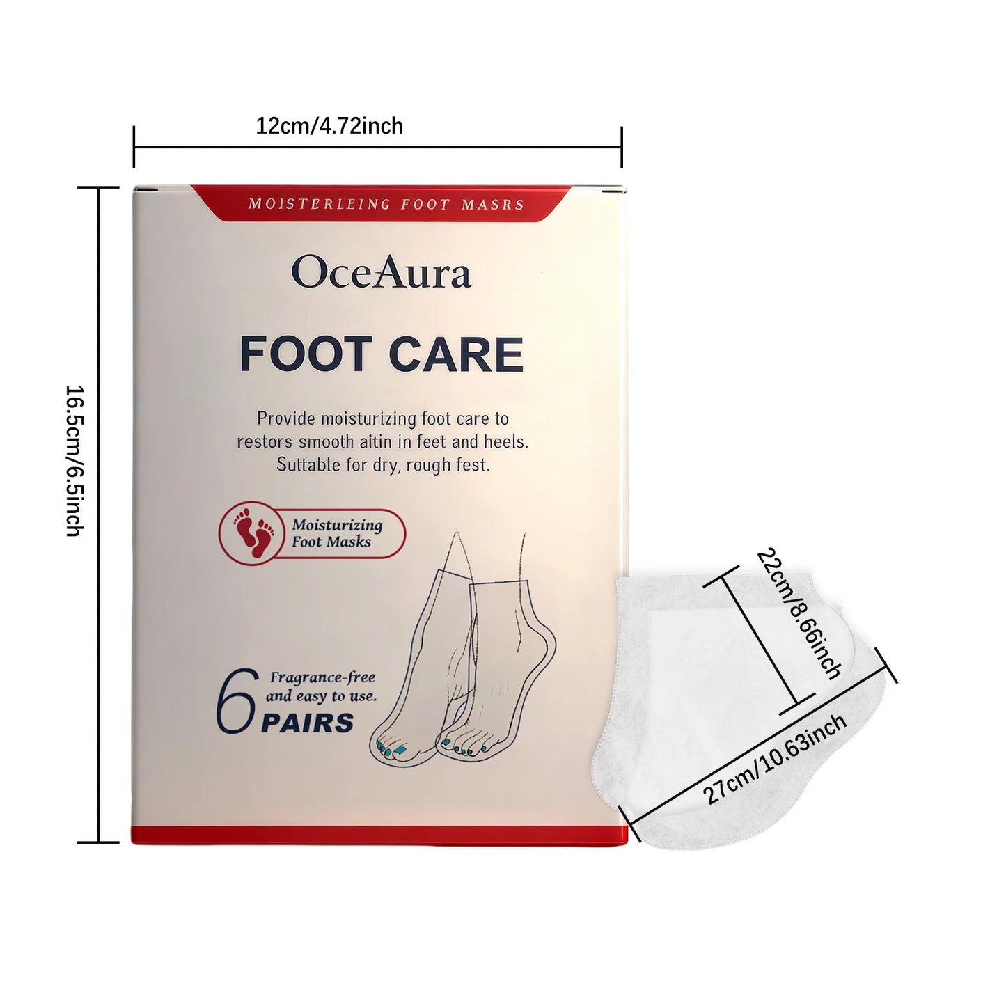 Shea Butter Foot Mask 6-Pack – Exfoliate & Hydrate Feet