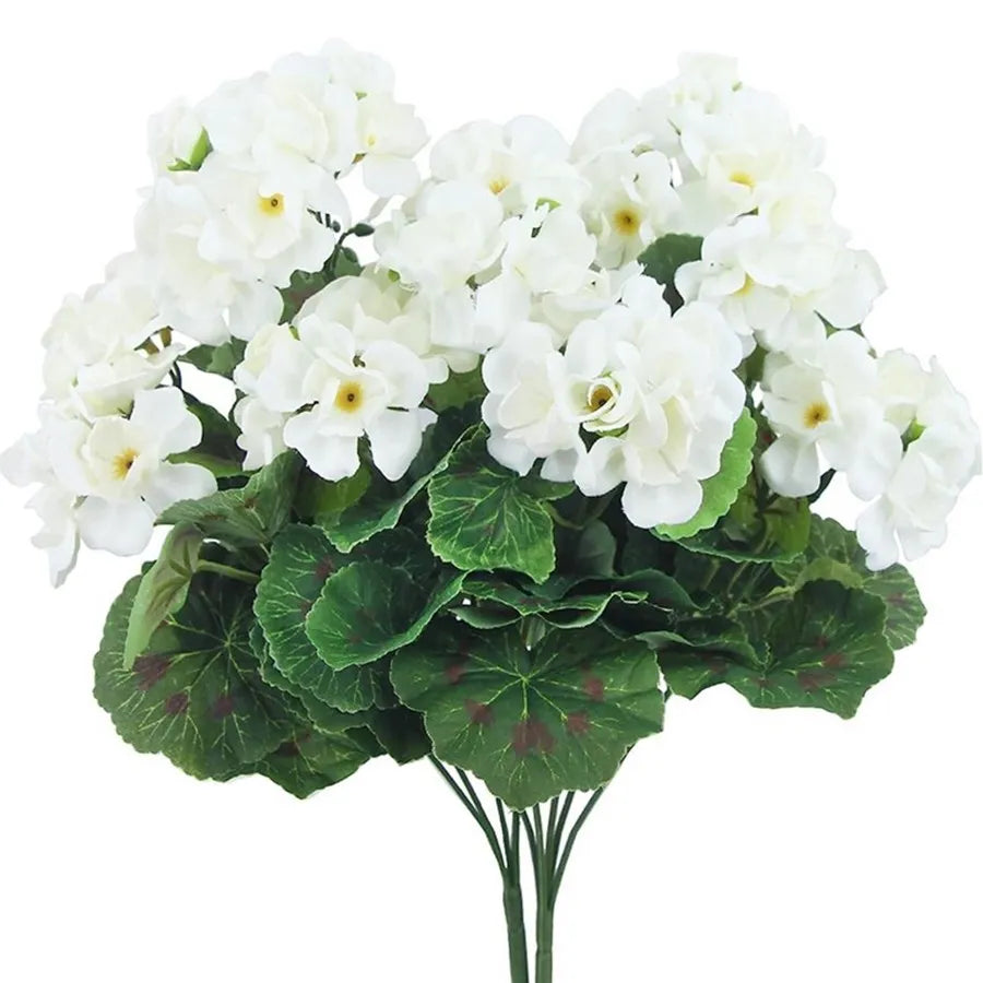 Silk Begonia Artificial Flowers | Wedding & Home Decor Bouquet