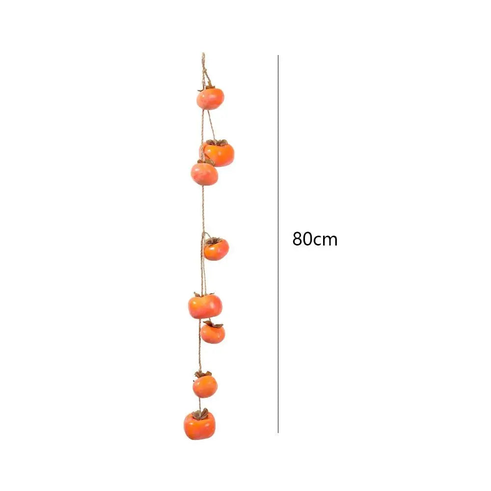 Artificial Persimmon Garland – 80cm Hanging Wall Decoration