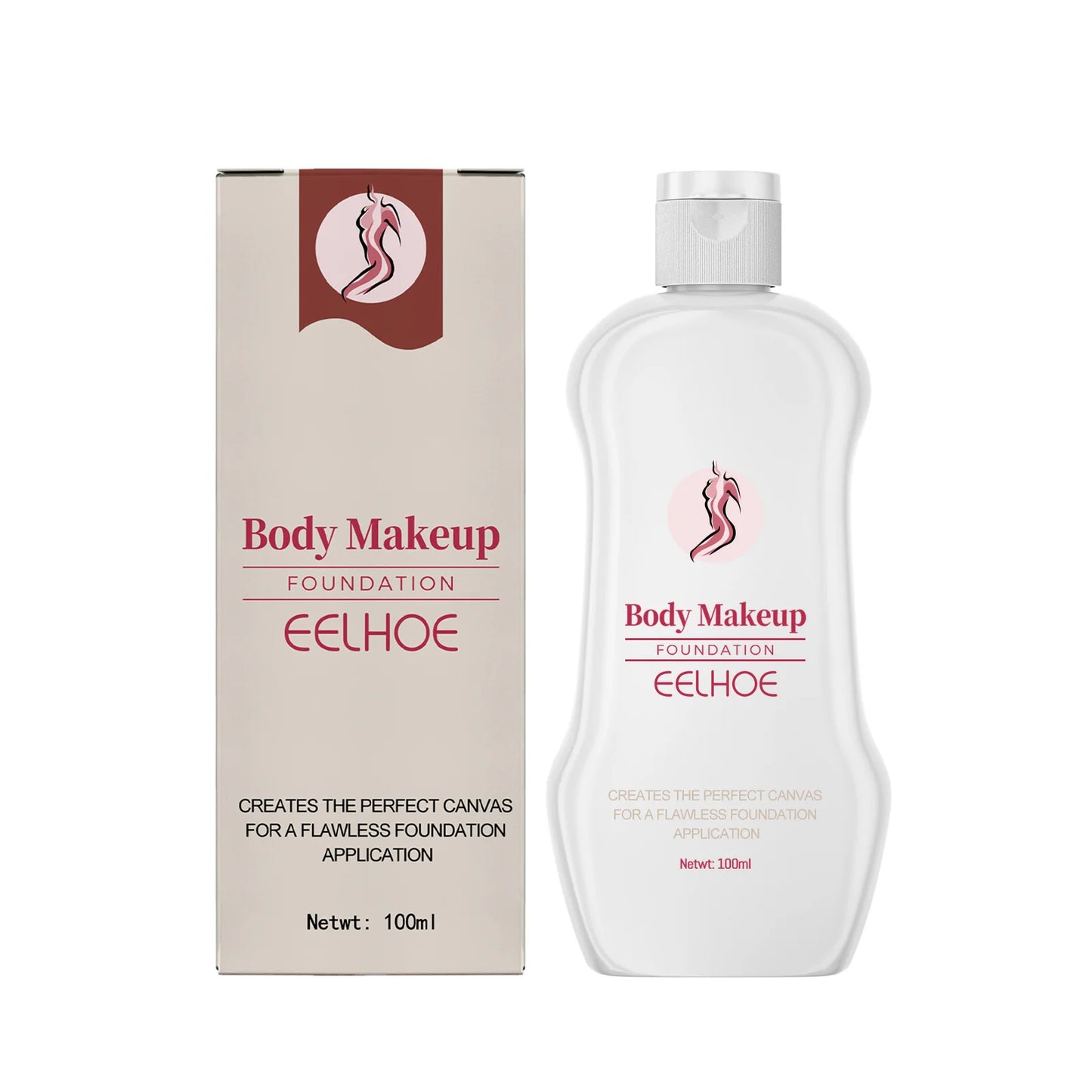 Eelhoe Body Makeup Foundation soothing Skin Covering Blemishe Refreshing Daily Makeup Liquid Foundation Moisturizing Concealer Peaceful Pleasures Health and Wellness 100ml Boxed