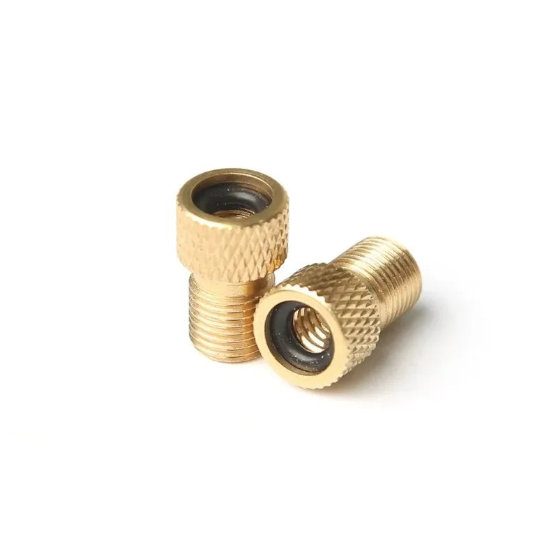 Copper Golden Bike Tire Valve Adapter – F/V to A/V Converter Bike Valve Adapter Peaceful Pleasures Health and Wellness 2pcs