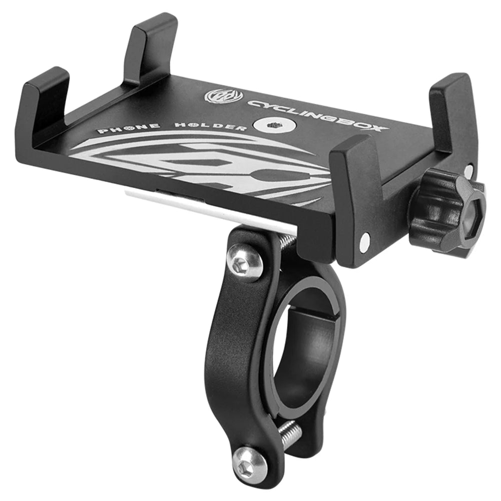 Untoom Motorcycle Scooter Phone Mount Stand Bicycle Holder Aluminum Alloy Adjustable Bike Phone Bracket Cycling Accessories Peaceful Pleasures Health and Wellness black