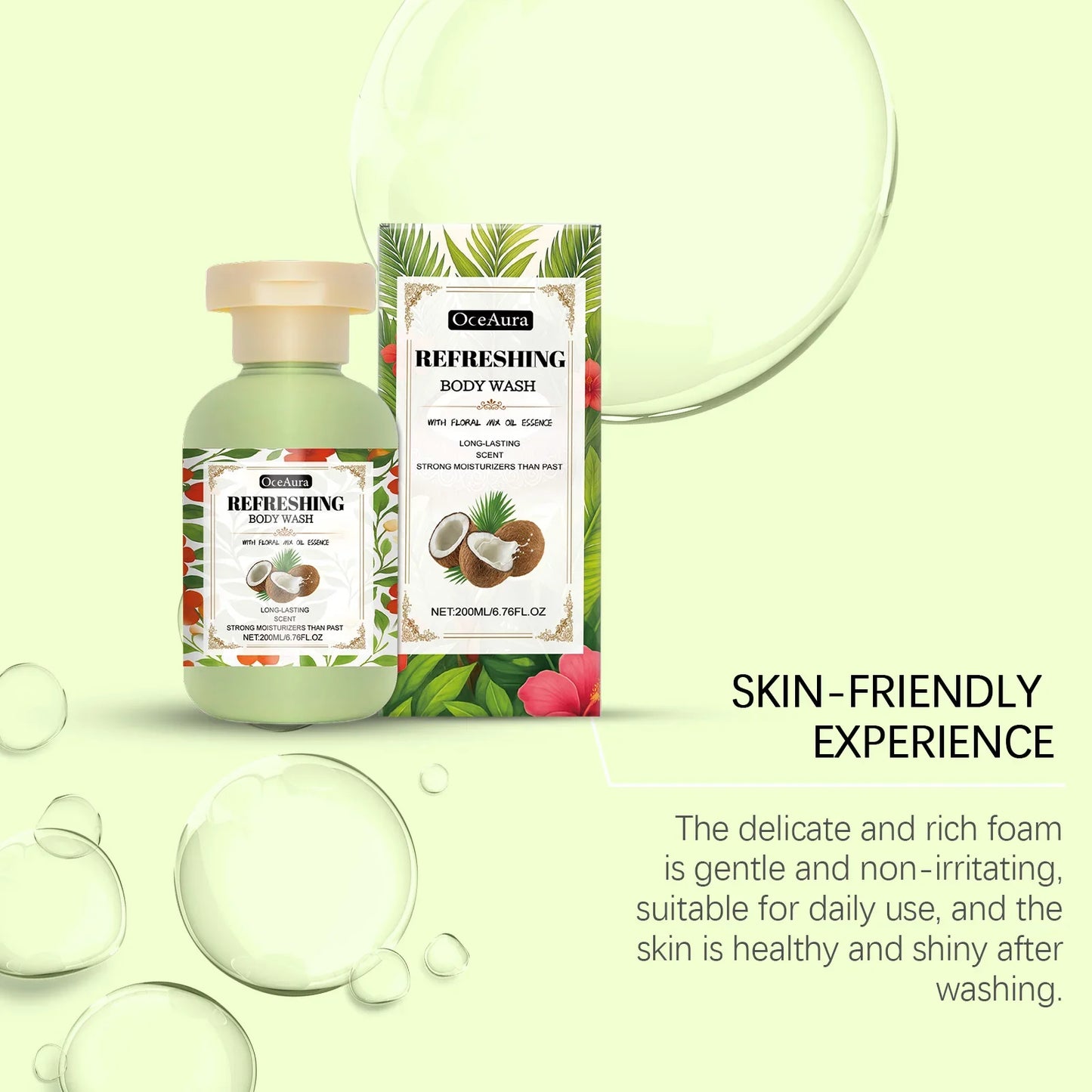 OceAura Fragrance Shower Gel – Moisturizing Brightening Body Wash