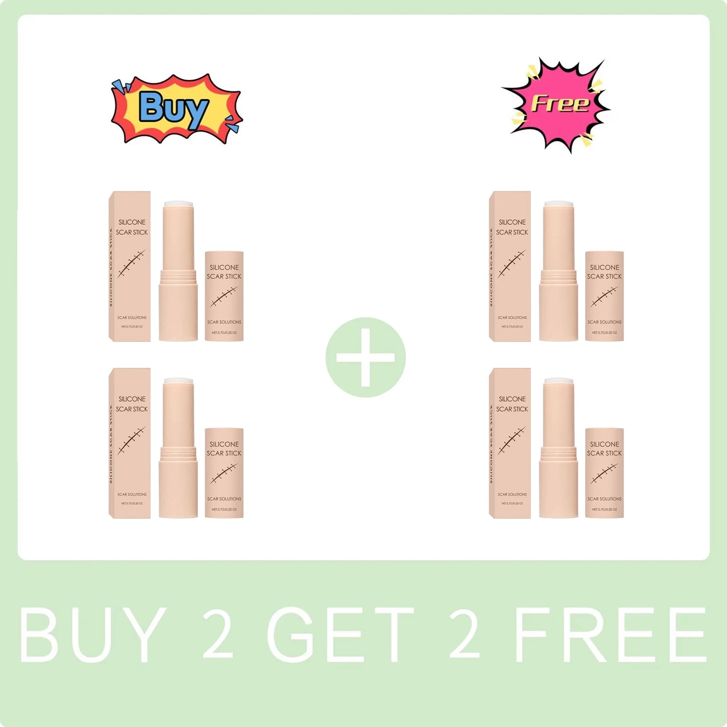 Silicone Scar Stick for Face and Body Lightening Scars Reduce Redness Smoothing Moisturizing Skin Improve Dryness Skin Care 5.7g Peaceful Pleasures Health and Wellness Buy 2 Get 2 Free