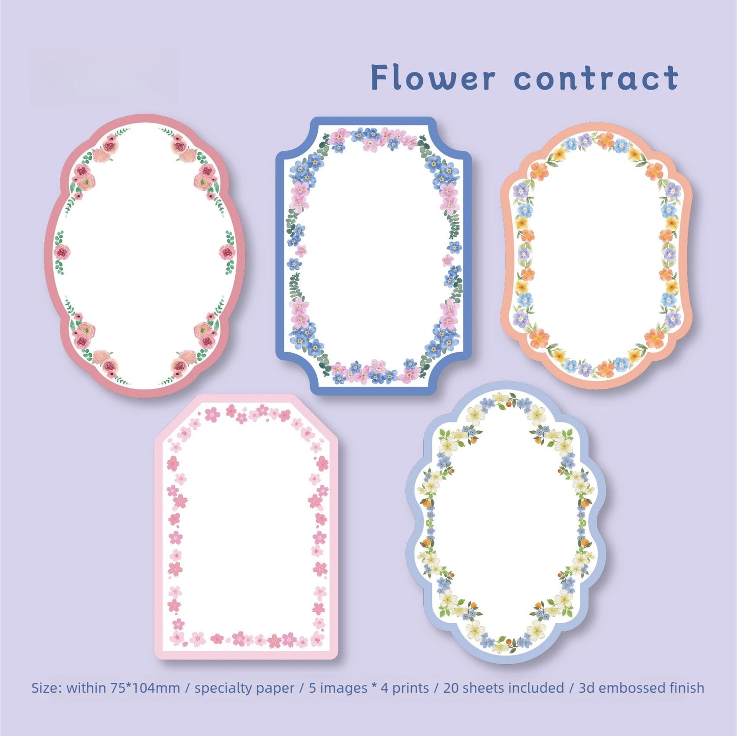 1 pack Hualuo Series Handheld Account Material Decoration Collage Primer Poster Memo Message stationery stickers Peaceful Pleasures Health and Wellness flower deed