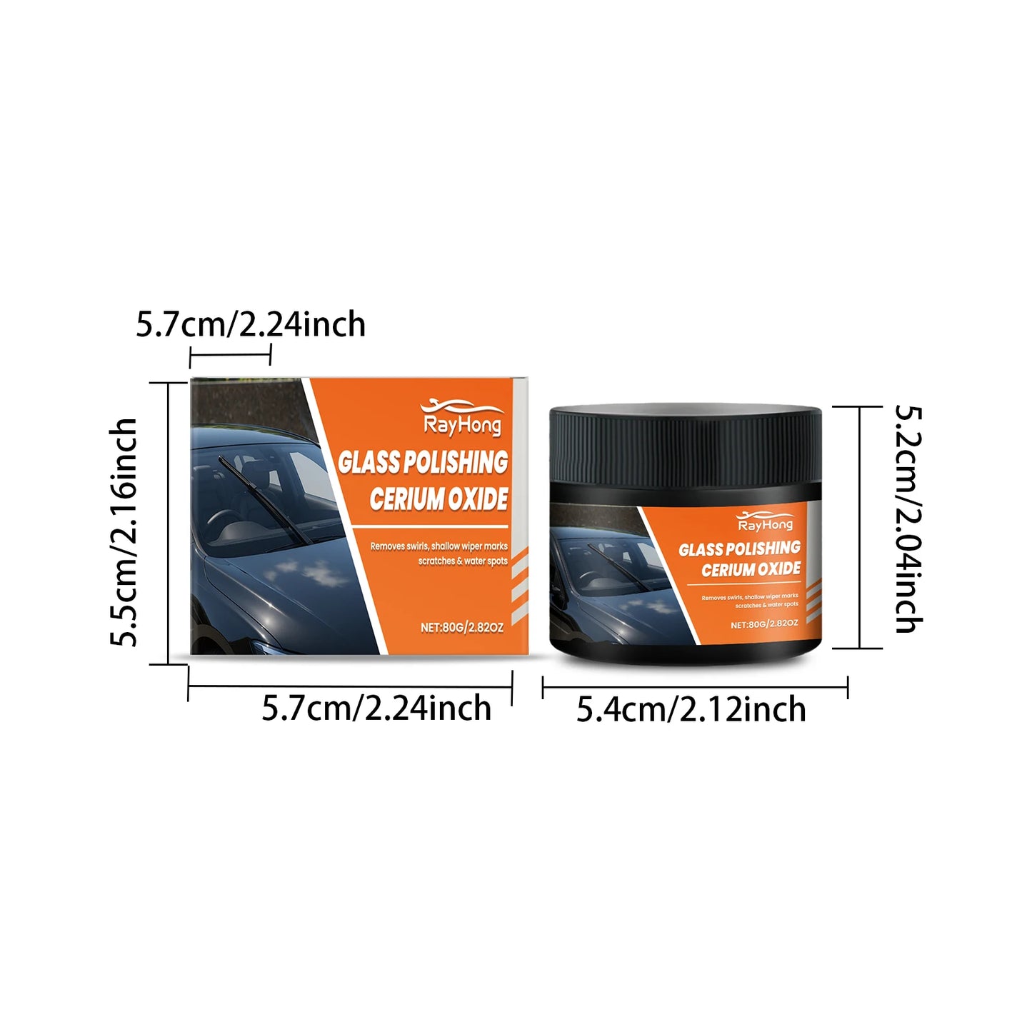 Rayhong Car Glass Polishing Powder – Oil Film & Scratch Remover