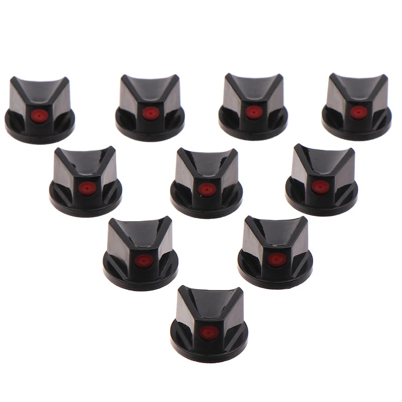 10-Pack Spray Paint Nozzle Caps | ABS Aerosol Tips Spray Paint Nozzle Caps Peaceful Pleasures Health and Wellness Black