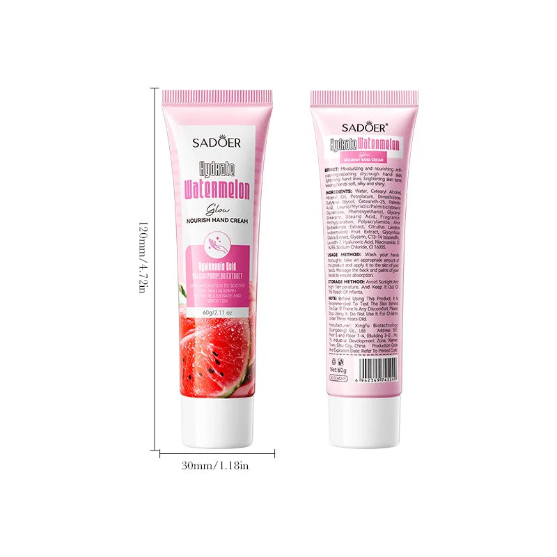 SADOER Niacinamide Watermelon Hand Cream 3-Pack – Moisturizing