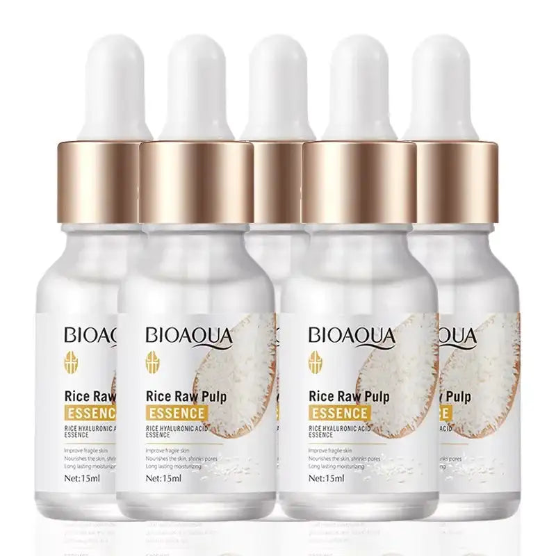 Rice Raw Pulp Serum – Hyaluronic Acid Face Essence BIOAQUA Face Serum Peaceful Pleasures Health and Wellness A-5PCS