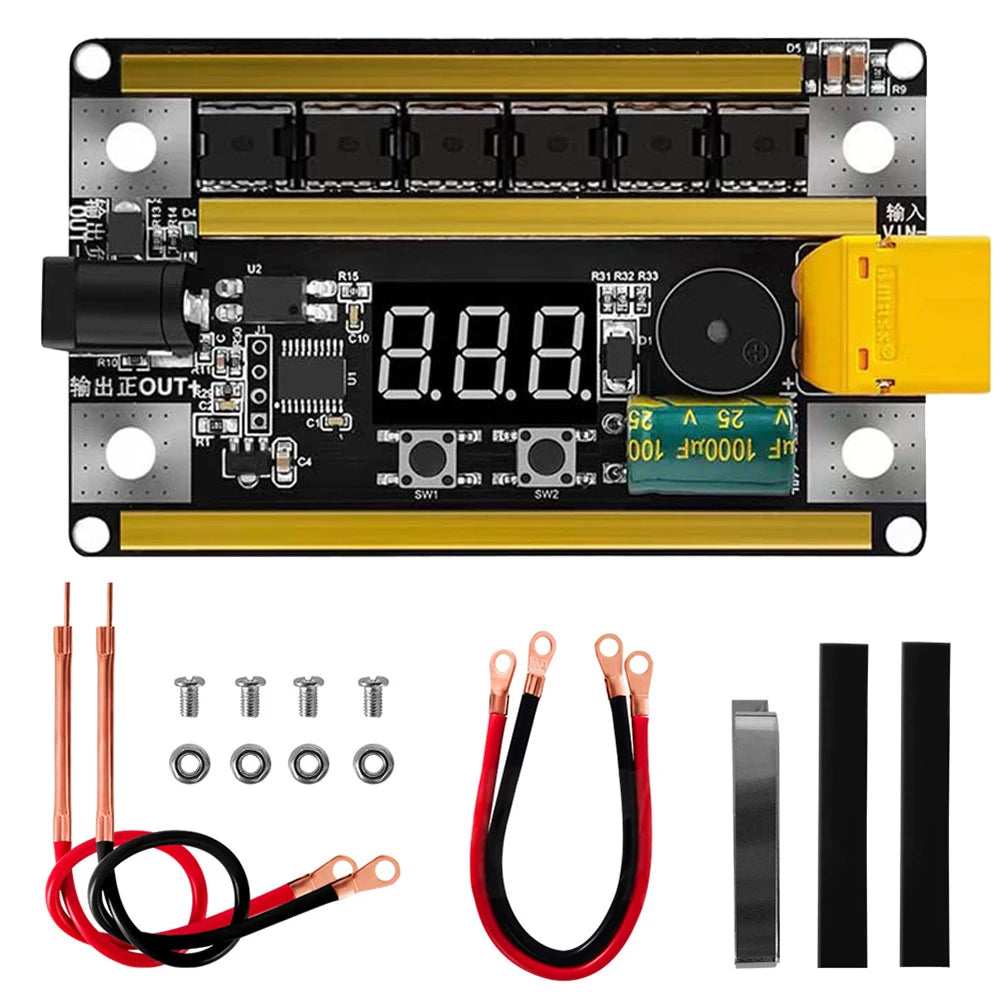 GX591 Battery Energy Storage Spot Welding Machine with Automatically Trigger Welding 12V Welding Circuit Board for 18650 Battery Peaceful Pleasures Health and Wellness GX591