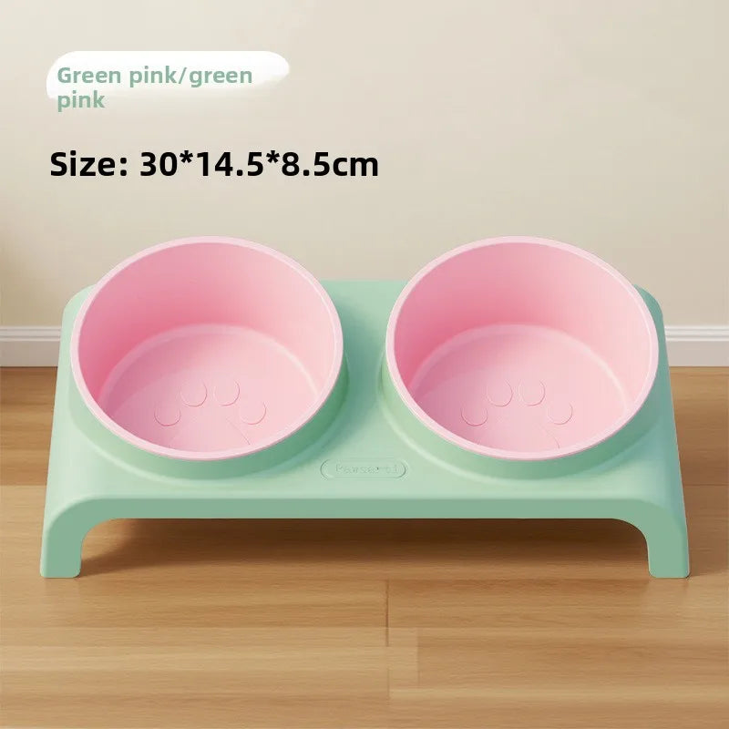 Adjustable Height Double Bowl Pet Feeder | Raised Dog & Cat Stand