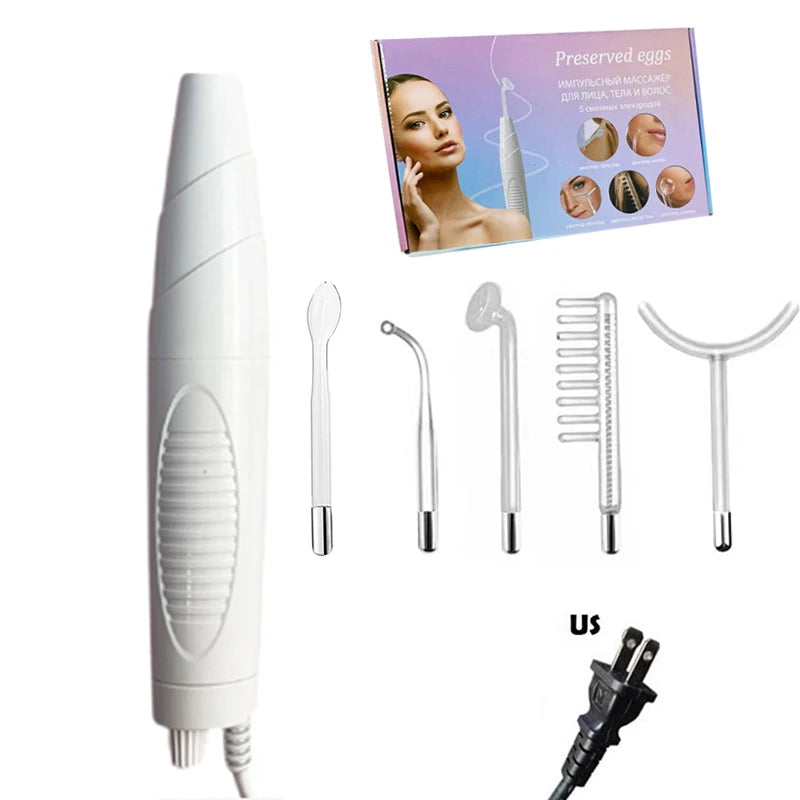 Hot Selling 30W High Frequency Facial Treatment Machine Unleashing the Power of 7-Tube Enhanced Derma Wand Electrotherapy Peaceful Pleasures Health and Wellness US