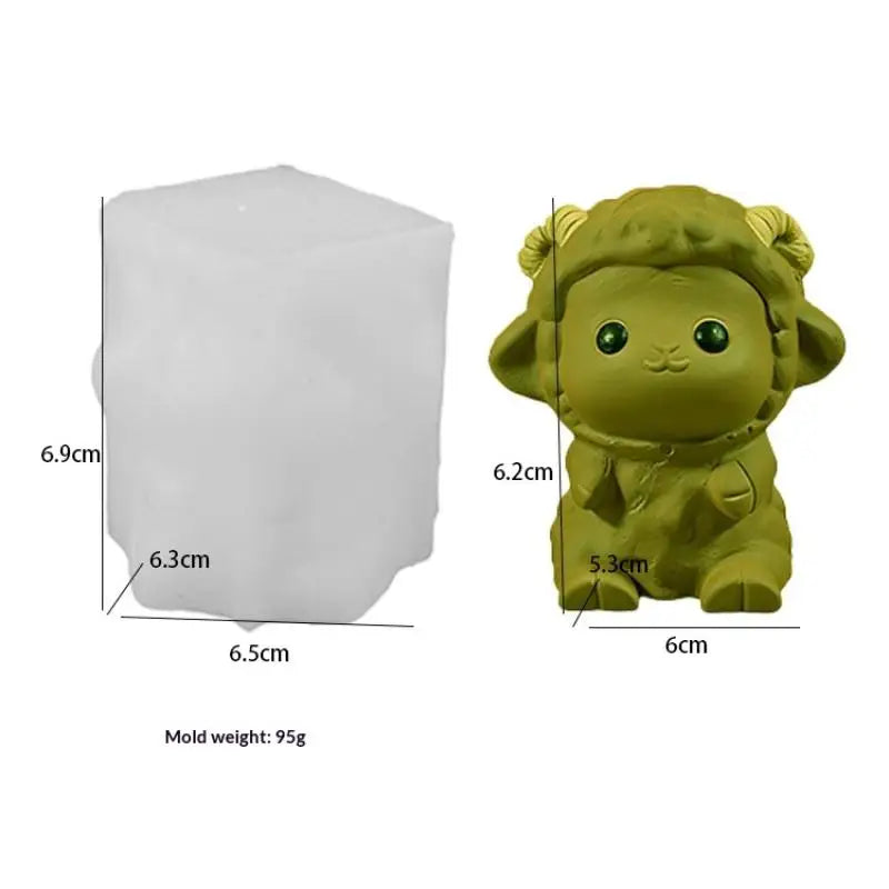 3D Fluffy Sheep Silicone Mold – Candle, Soap, Resin & Baking