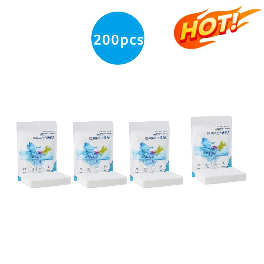 Color Catcher Sheets for Laundry – Dye Absorbing (50–200 pcs)