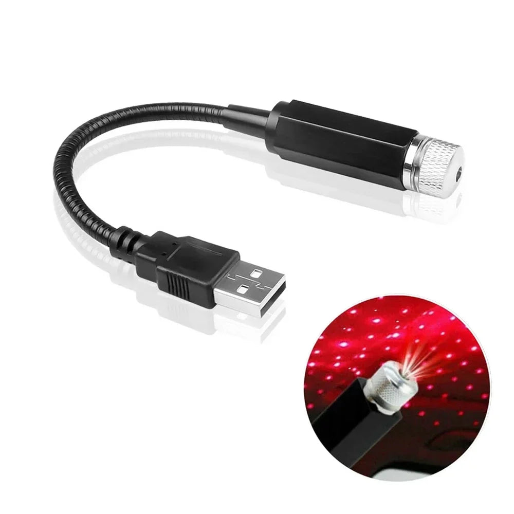 USB LED Galaxy Star Projector Night Light – Car & Room Decor
