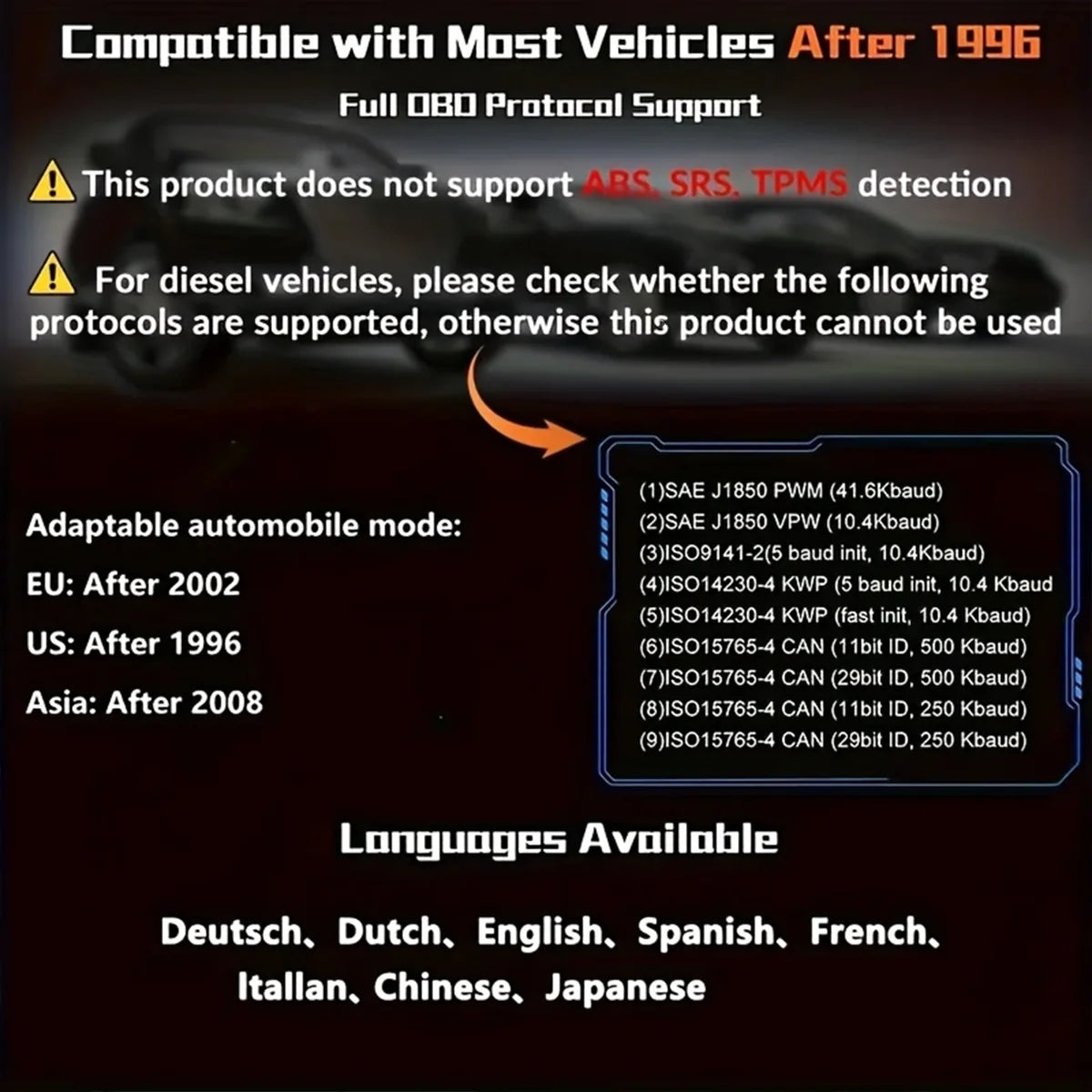 OBD2 Scanner – Engine Code Reader & Diagnostic Tool 1996+ Cars Peaceful Pleasures Health and Wellness