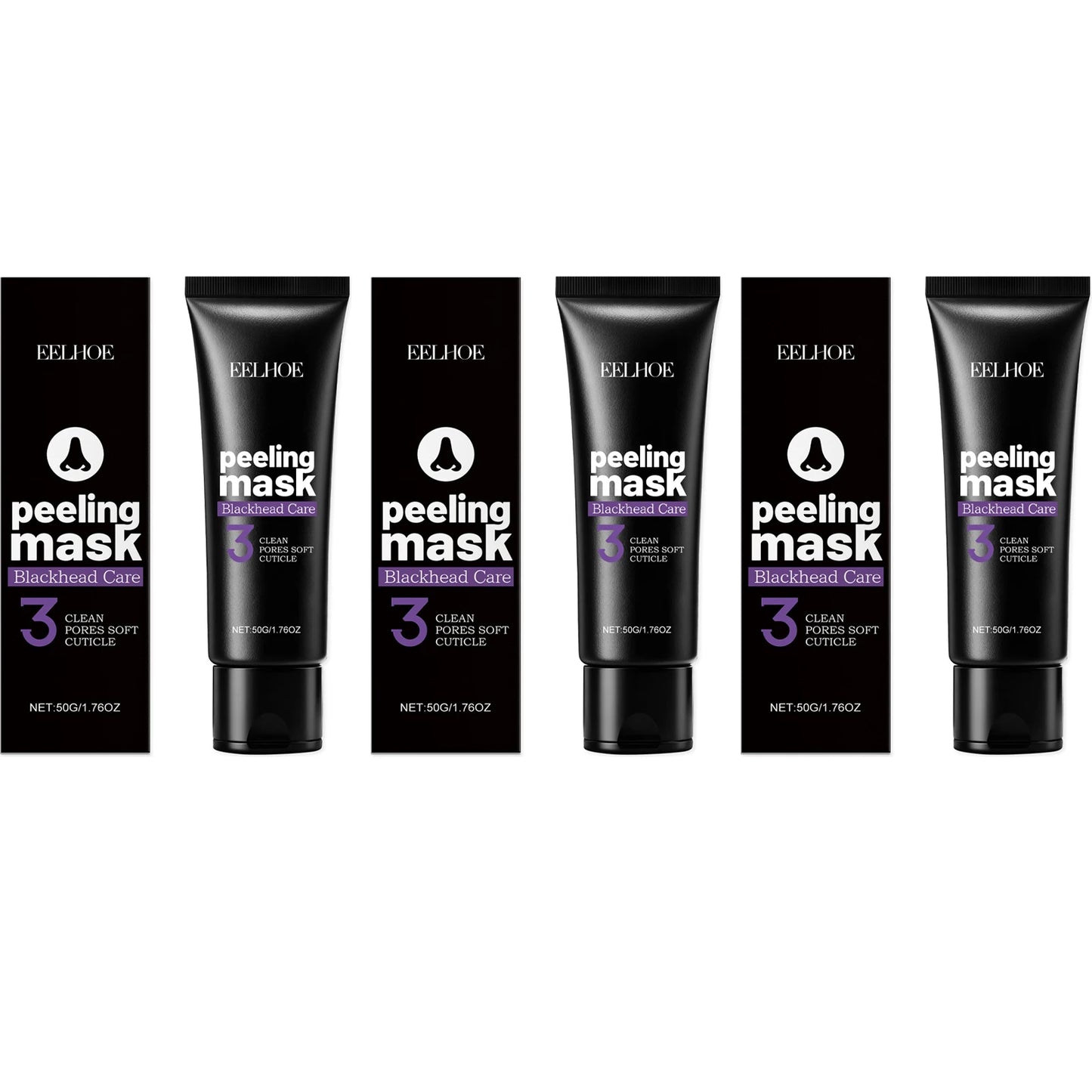 Eelhoe Blackhead Peeling Mask | Deep Pore Cleanse & Brighten Peel-Off Face Mask Peaceful Pleasures Health and Wellness 3 x 50g Boxed
