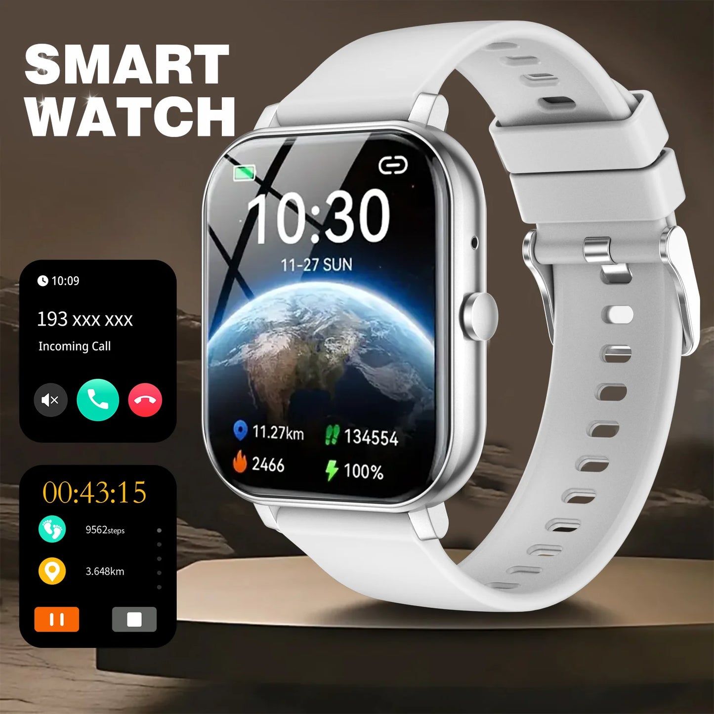LOMAXFR 1.83" HD Smartwatch – BT Calling & Sports Tracking