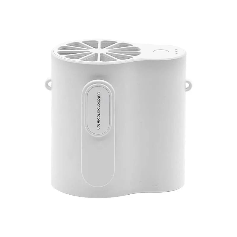 New Design Portable 3 Wind Speed Electric Mini Rechargeable Personal Cooling Outdoor Hanging Clip Neck Waist Fan Peaceful Pleasures Health and Wellness WHITE USB Type-C