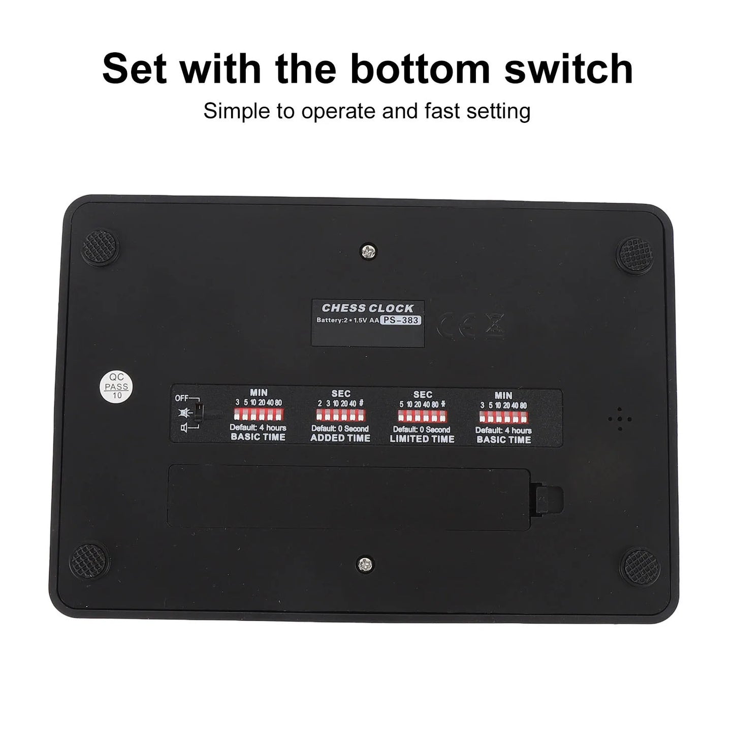 3 in1 Digital Chess Timer Clock Countdown Time Limit Add Seconds
