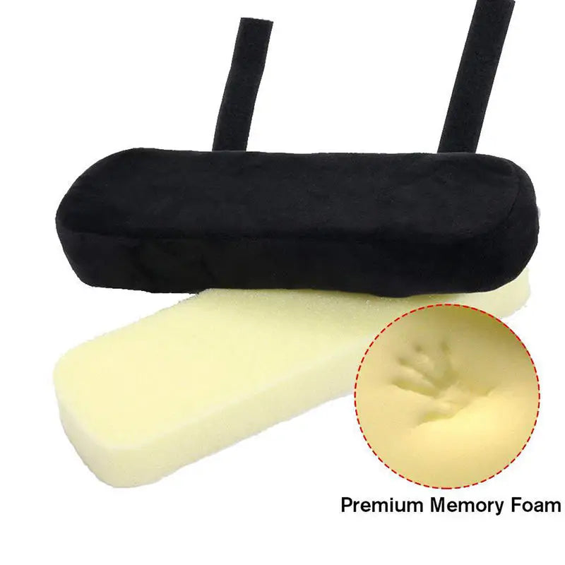 Memory Foam Armrest Pads Black Chair Cushion for Office Chair Gaming Ultra-Soft Elbow Support Pad Ergonomic Desk Accessories Peaceful Pleasures Health and Wellness
