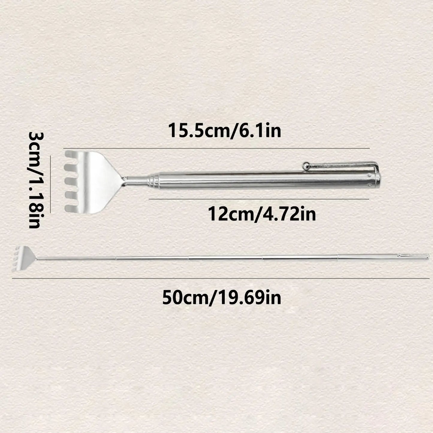 Extendable Metal Back Scratcher – Telescoping Stainless Steel