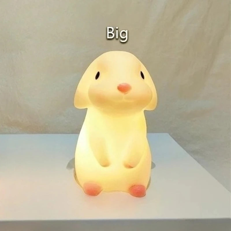 Rabbit Night Light – Cute Luminous Toy Figure Table Lamp