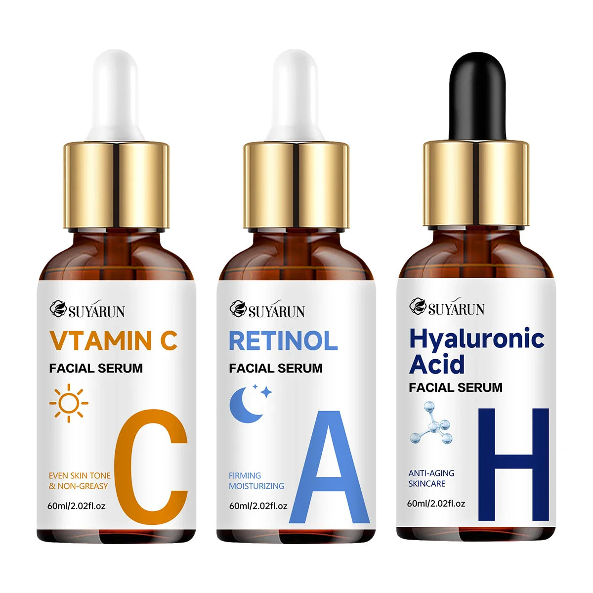 SUYARUN Vitamin C + Retinol + Hyaluronic Acid Serum Duo