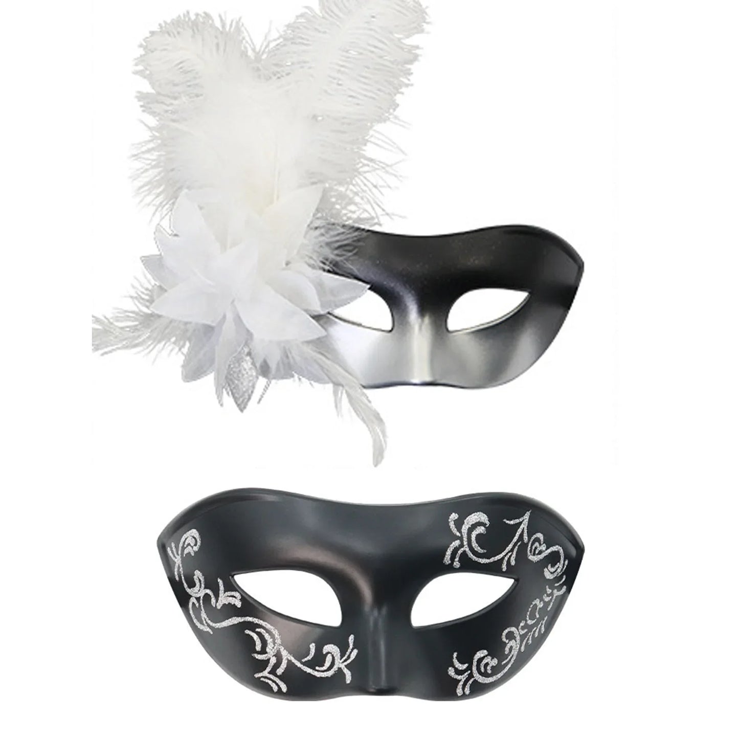 2-Pack Couple Masquerade Masks | DIY Halloween Carnival Party
