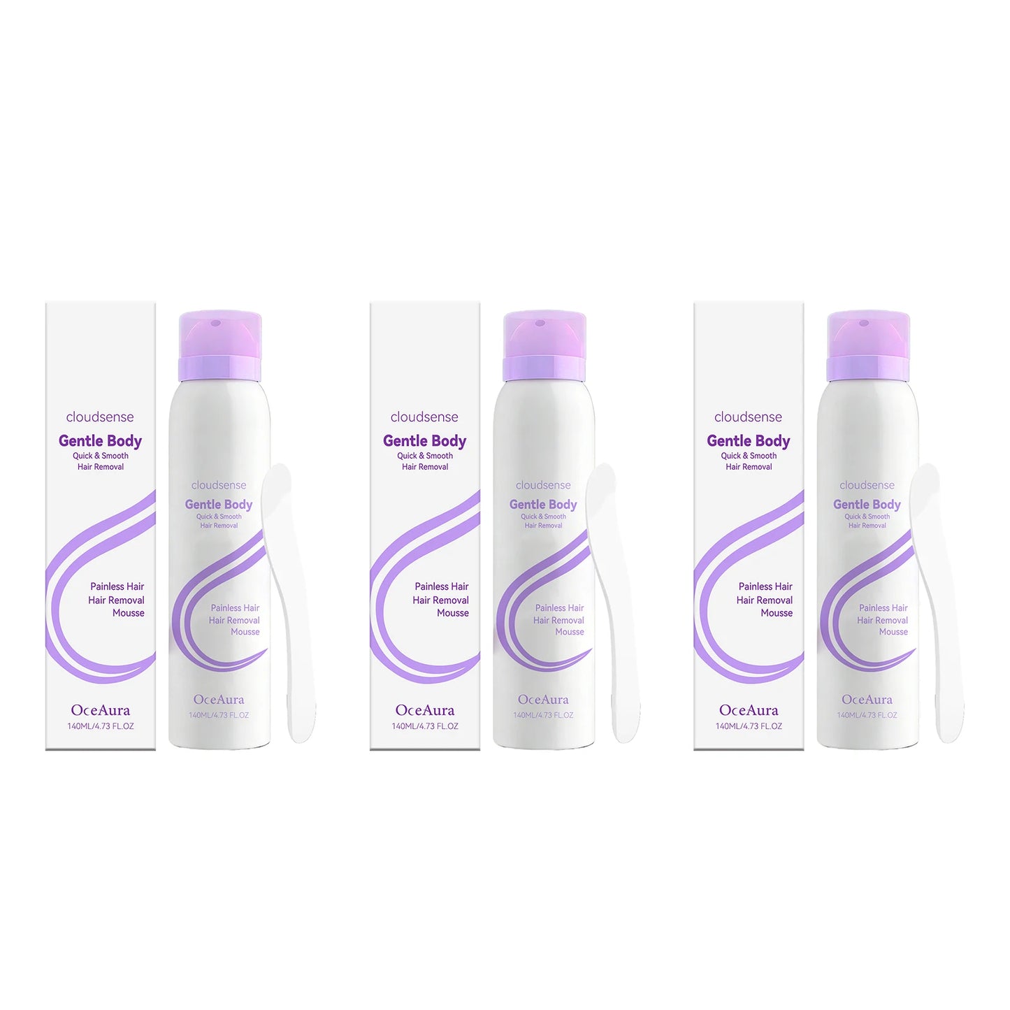Painless Depilatory Mousse Smoothing Even Coverage Reduce Hair Regrowth Hydrating Soothing Gentle Hair Removal Foam Mousse 140ml Peaceful Pleasures Health and Wellness 420ml boxed
