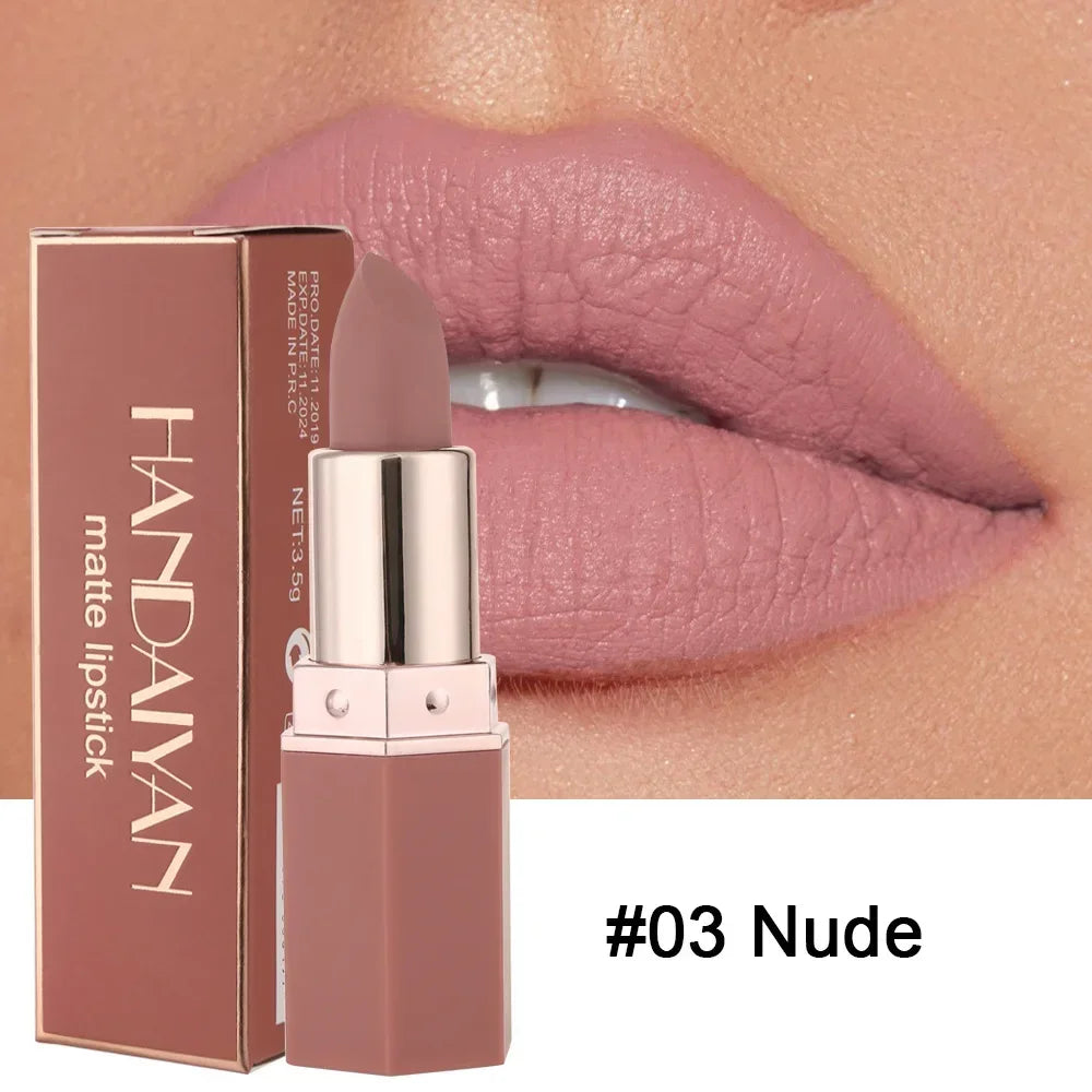 6-Color Matte Lipstick Set – 24H Waterproof Tinted Balm