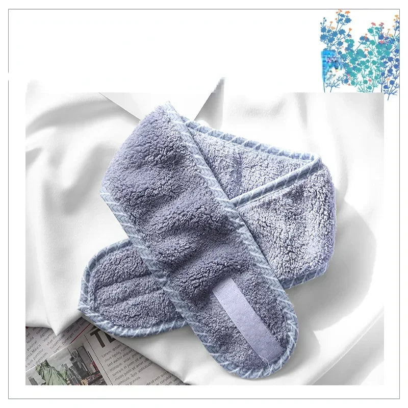 5-Pack Adjustable Soft Coral Fleece Facial Headbands for Women Facial Headband Set Peaceful Pleasures Health and Wellness