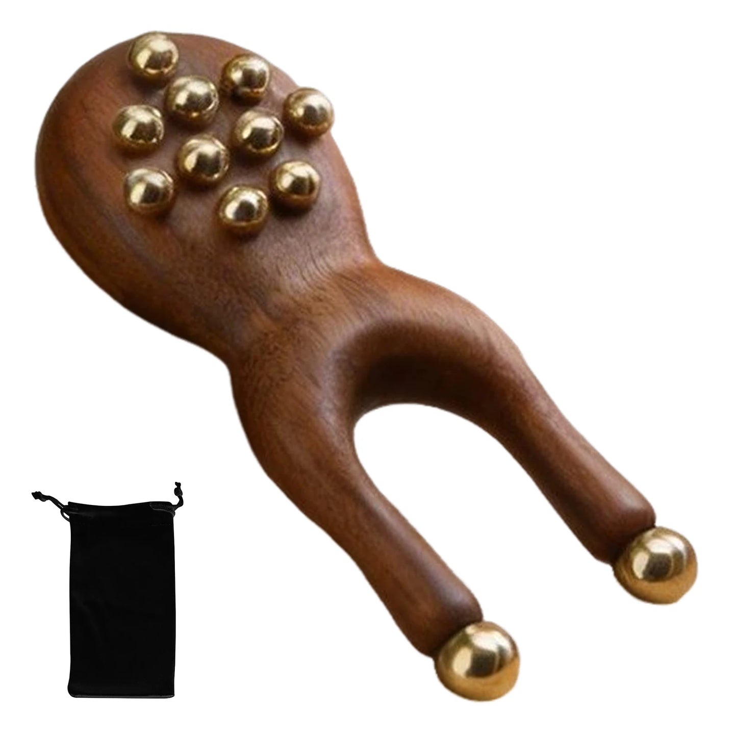 Wooden Brass Facial Massager | Face Lifting & Skin Tightening