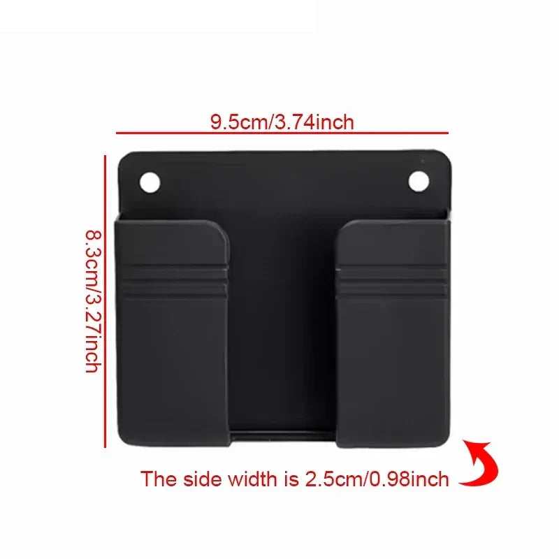Wall Mounted Punch-Free Organizer – Phone & Remote Holder