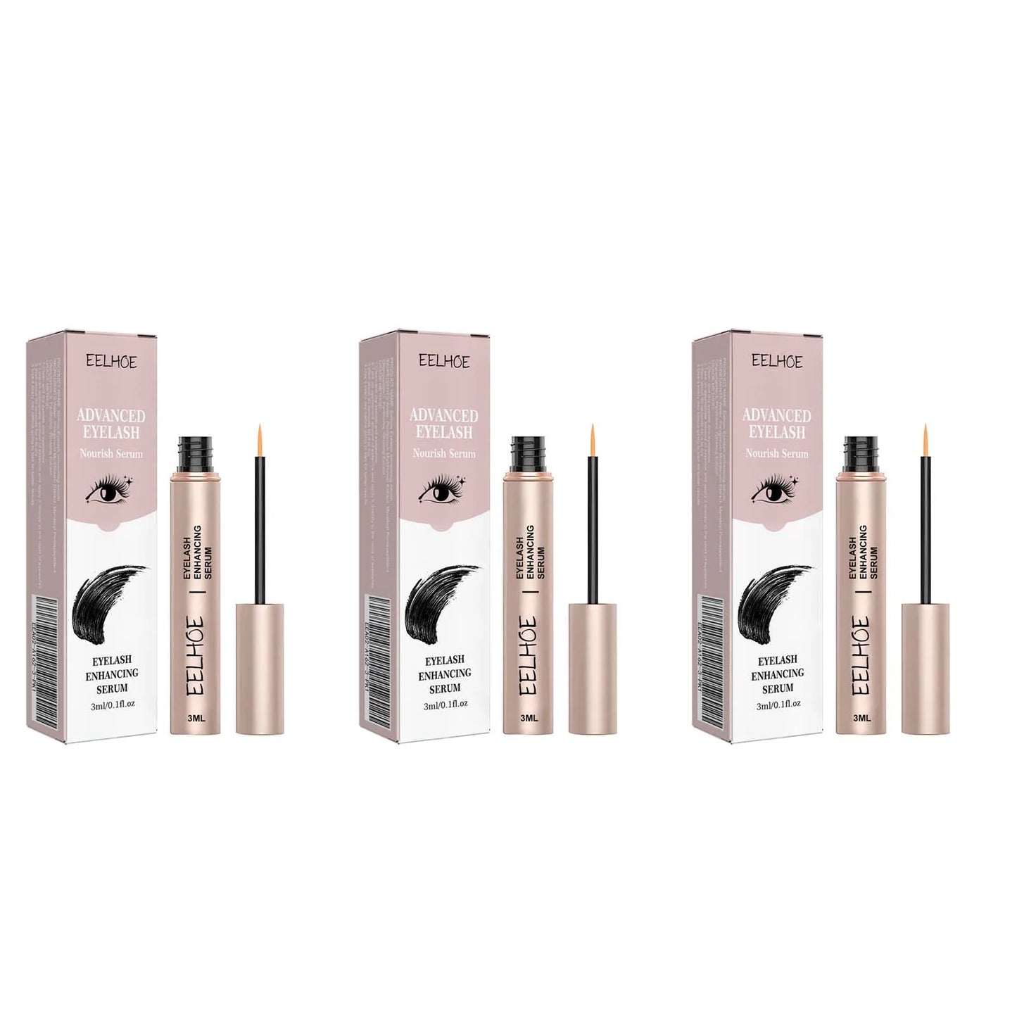 Eyelash Growth Serum – Longer, Thicker & Fuller Lashes Peaceful Pleasures Health and Wellness 3pcs 3ml boxed