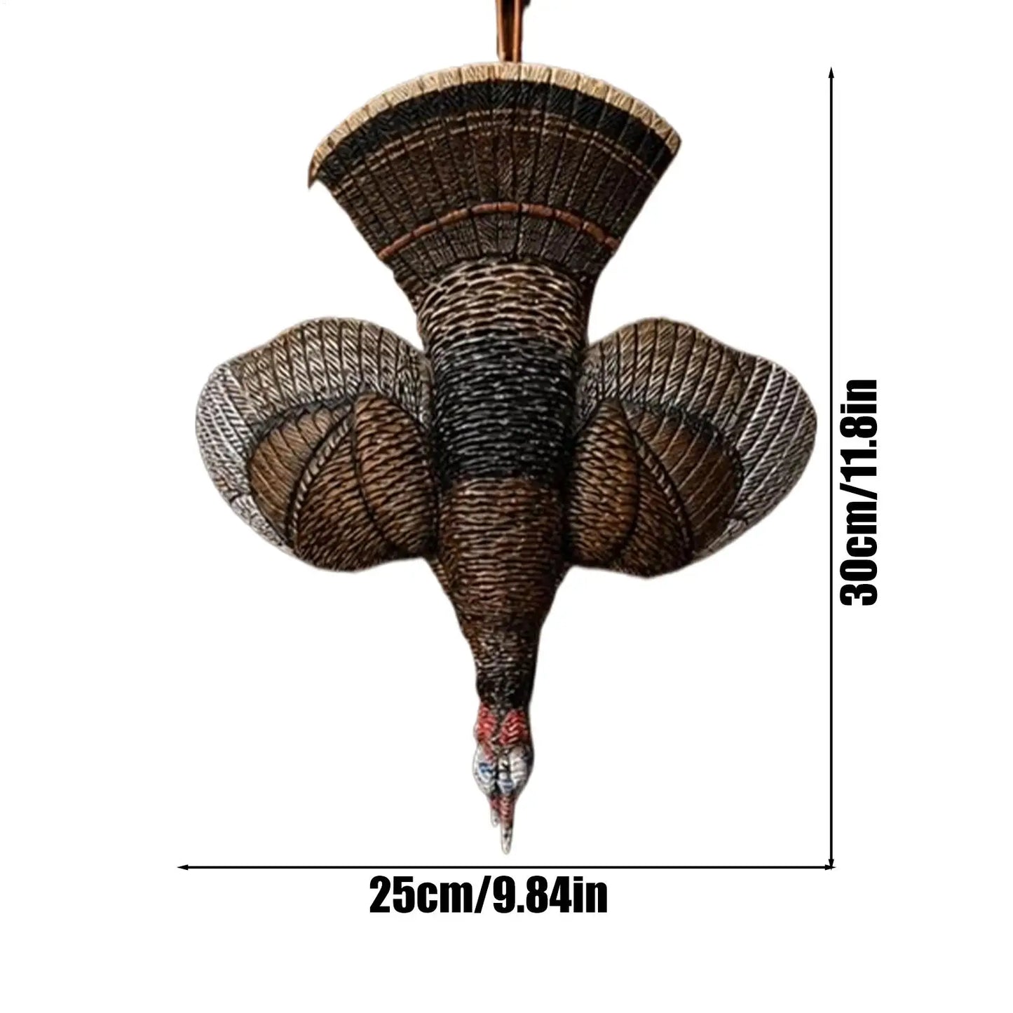 Ornaments for Tree Decorative Rustic Turkey Pendant Rustic Turkey Ornament for Fall Thanksgiving Outdoor Windowsills Yard Peaceful Pleasures Health and Wellness