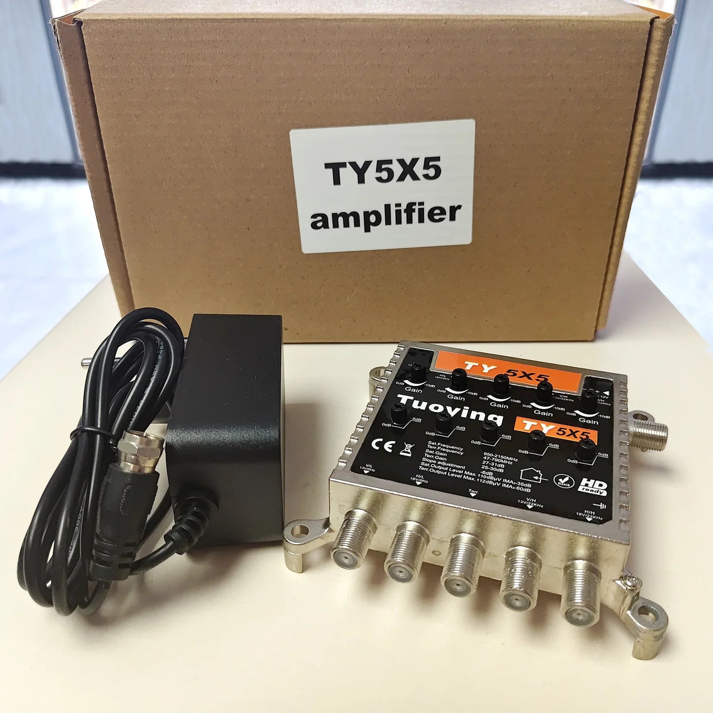 Tuoying 5x5 TV & Satellite Signal Amplifier | CE Certified