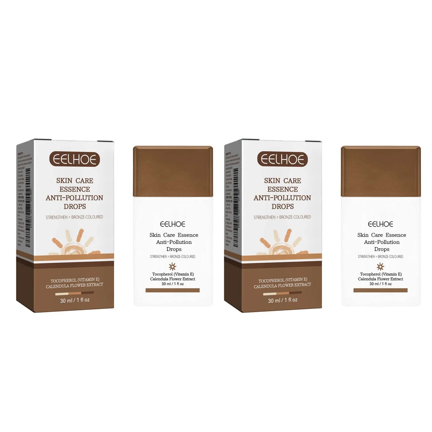 Peptide Self-Tanning Serum Drops – Bronzing & Moisturizing Peaceful Pleasures Health and Wellness 2 x 30ml Boxed