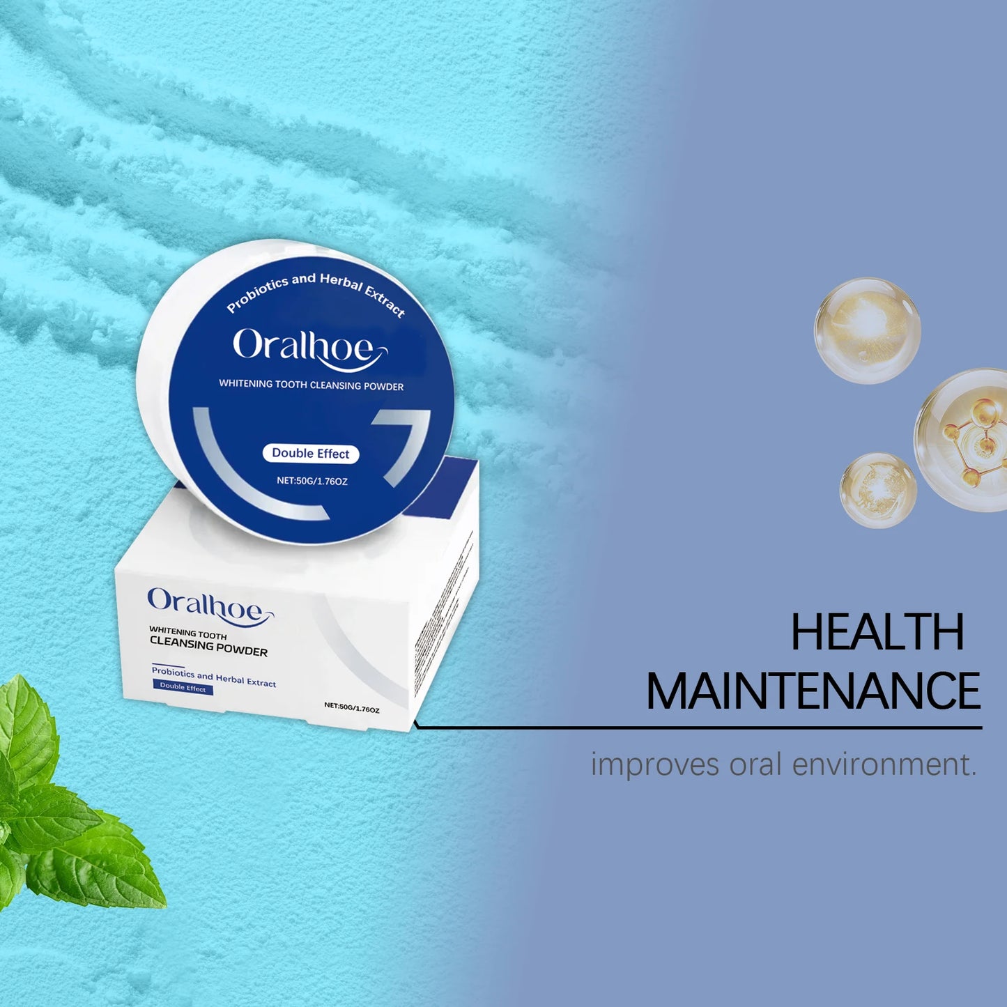 Oralhoe Probiotic Tooth Whitening Powder | Stain & Enamel Repair