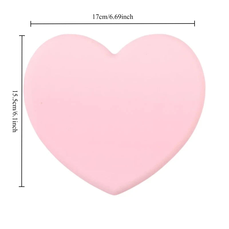 1pc Peach Shaped Silicone Insulation Pad Anti Scalding Korean Style High-temperature and Heat-resistant Pad Peaceful Pleasures Health and Wellness Pink 17x15.5cm