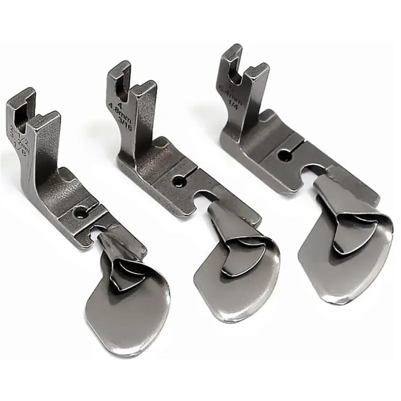 A36T-3Pc Hem Pull Tube Silk Chiffon Skirt Crimping Presser Foot Flat Car Arc Curling Presser Foot 1/8Inch+3/16Inch+1/4Inch Peaceful Pleasures Health and Wellness