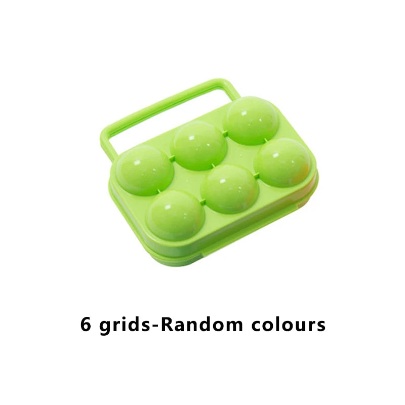 Portable Egg Holder Storage Box – 2/4/6/12 Grid Camping Case Egg Storage Container Peaceful Pleasures Health and Wellness 6grids-Random