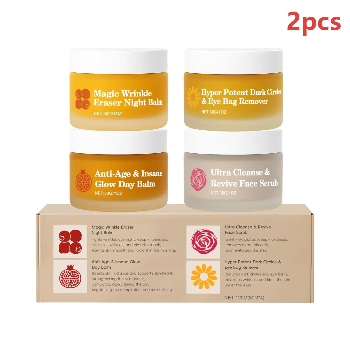 Day & Night Face Cream Set | Hydrate, Brighten & Glow 30g