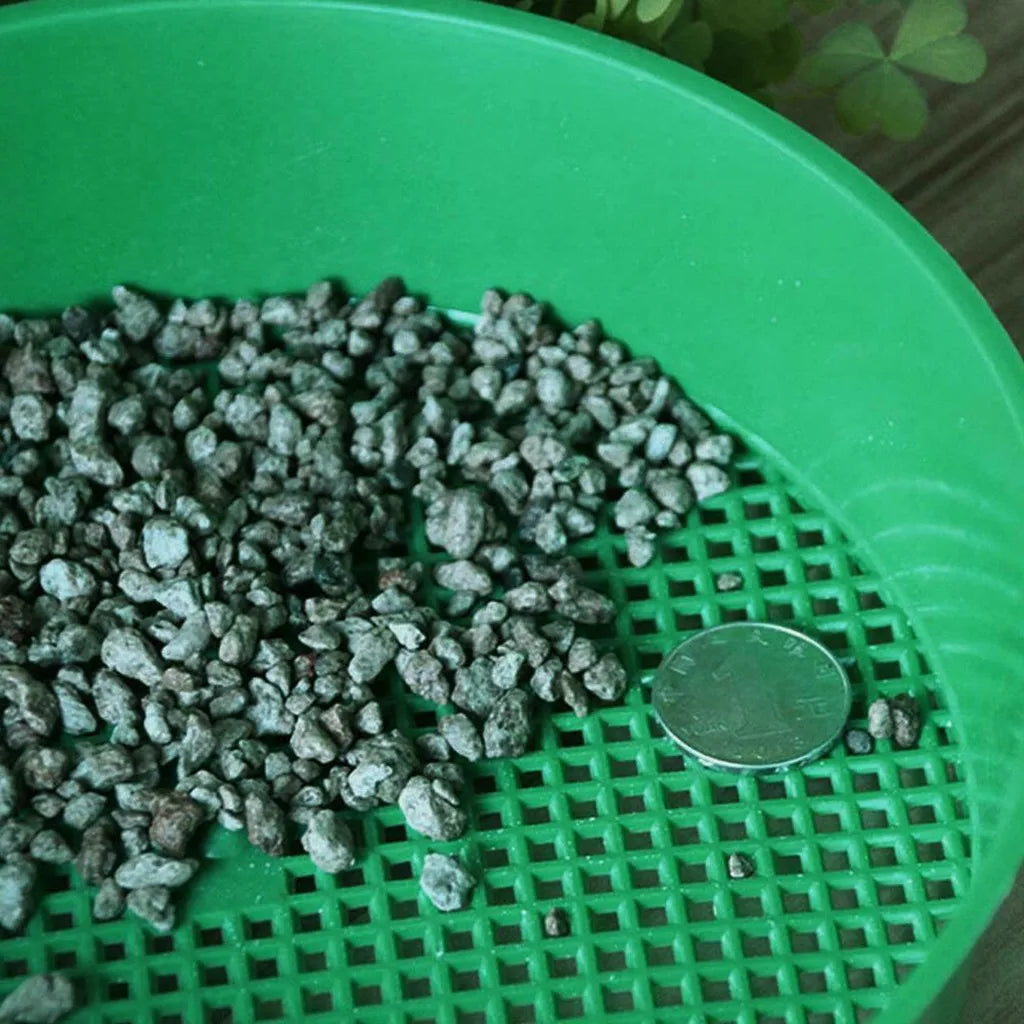 Plastic Garden Sieve Home Garden Tool Fine Mesh Soil Sieve Mining Sand Sifter Potting Sieve for Plant Soil Stone Sifting Peaceful Pleasures Health and Wellness