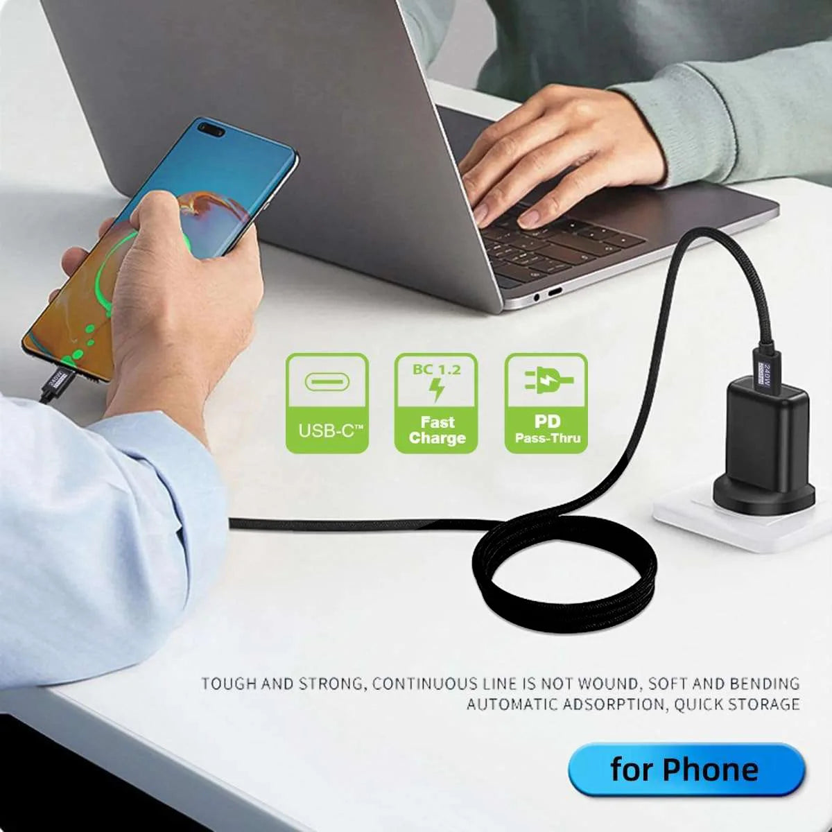 USB 3.2 20Gbps 240W Type-C Cable | 4K 60Hz | Steam Deck