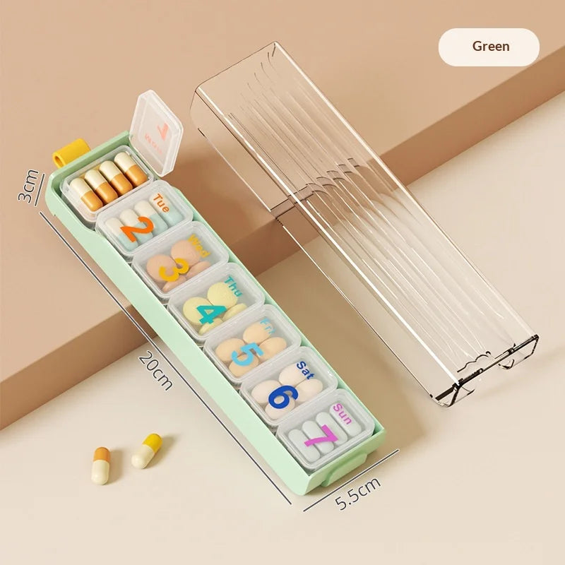 7-Day Travel Pill Organizer | Portable Weekly Tablet Box